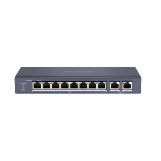 HIKVISION DS-3E310P-E/M 8 PORT  POE + 2 UPLINK GIGABIT SWITCH 60W POE ÇIKIS GÜCÜ