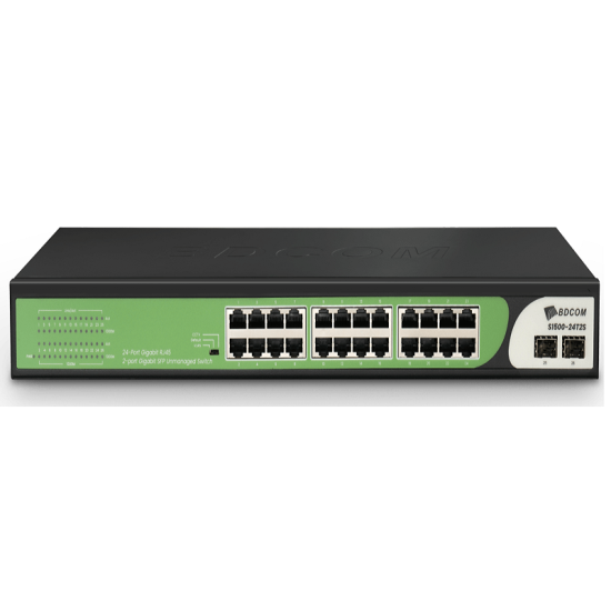 BDCOM S1500-24T2S 24 PORT 10/100/1000 GIGABIT+2 SFP GIGABIT SWITCH METAL KASA