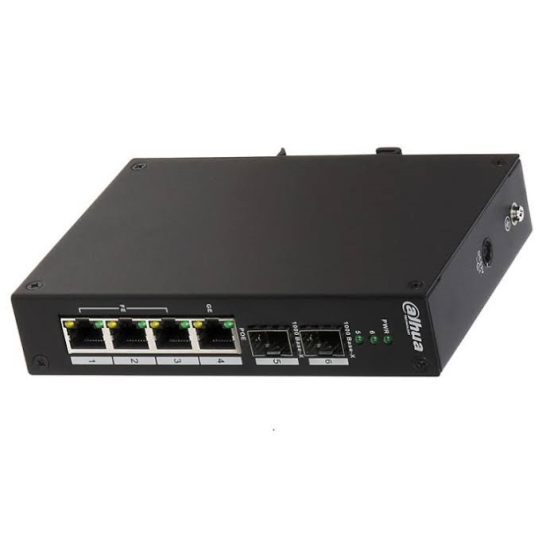 DAHUA PFS3206-4P-96 ENDÜSTRIYEL 4 PORT POE GIGABIT+ 2 ADET SPF GIGABIT SWITCH 96W POE ÇIKIS GÜCÜ