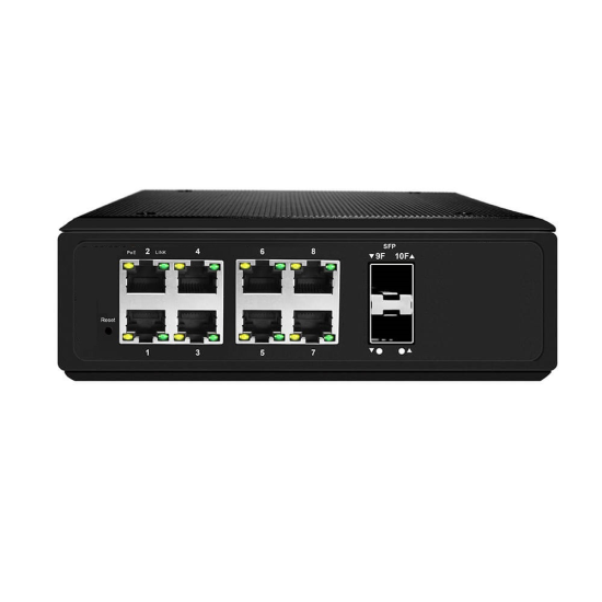 HBF-08G22GB 8 PORT GIGABIT POE + 2 GIGABIT UPLINK+2 GIGABIT SPF SWITCH 120W POE ÇIKIS GÜCÜ