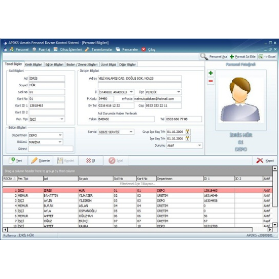 PDKS PUANTAJ PROGRAMI