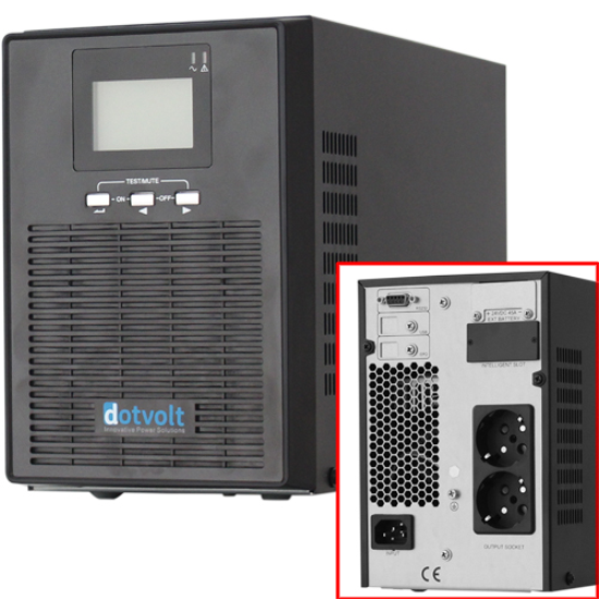 DOTVOLT VOLT-MN-3KVA 3KVA ONLINE GÜÇ KAYNAGI-UPS LCD 1/1 FAZ 6x7AH 5-15 DAK