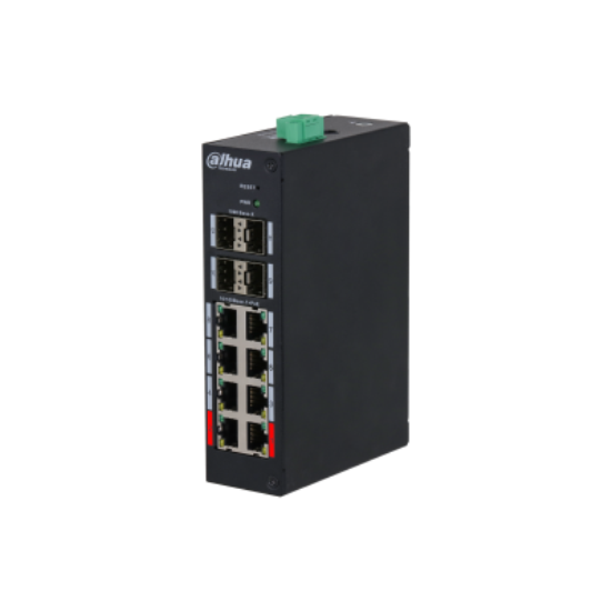 DAHUA HS4412-8ET-120 8 PORT POE 4XGIGABIT SFP 120W POE YÖNETILEBILIR ENDÜSTRIYEL SWITCH