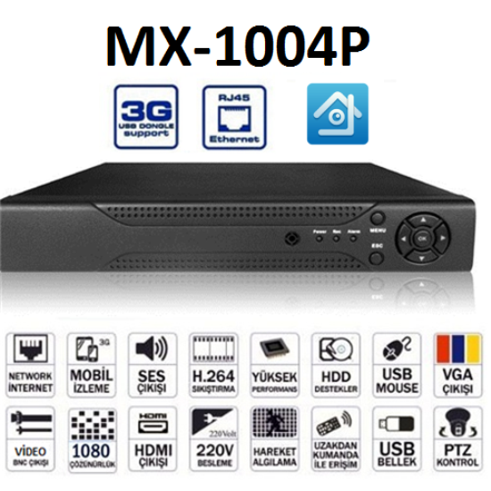 MX-1004P 4 KANAL 1080P KAYIT CIHAZI