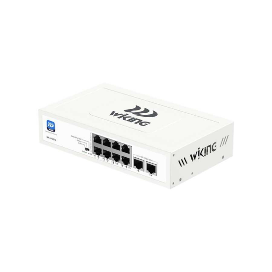 WI-TEK WK-PS310 8 PORT 100/1000 8 PORT POE 2 UPLINK 10/1000 FULL GIGABIT POE SWITCH  76W