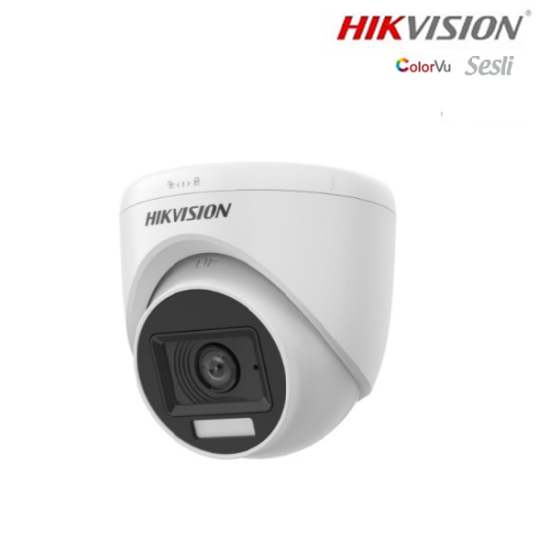 HIKVISION DS-2CE76D0T-LPFS 2MP 20 MT GECE GÖRÜSLÜ DAHILI SESLI COLORVU (7/24 RENKLI) AHD DOME KAMERA