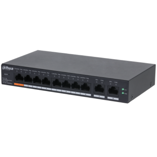 DAHUA CS4010-8ET-60 8 PORT 10/100 POE + 2 UPLINK GIGABIT YÖNETILEBILIR SWITCH 60W POE ÇIKIS GÜCÜ