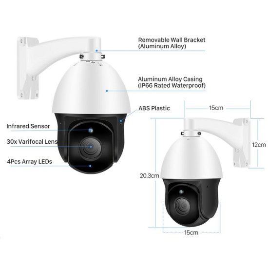 EC-30X-AHD 2 MP 30x OPTIK ZOOM AHD SPEED DOME KAMERA 100 METRE GECE GÖRÜS