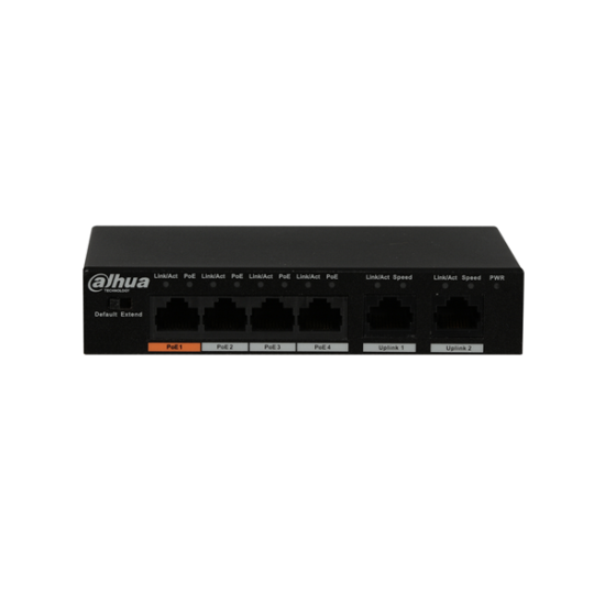 DAHUA PFS3006-4ET-36 4 PORT POE 2 PORT UPLINK SWTICH