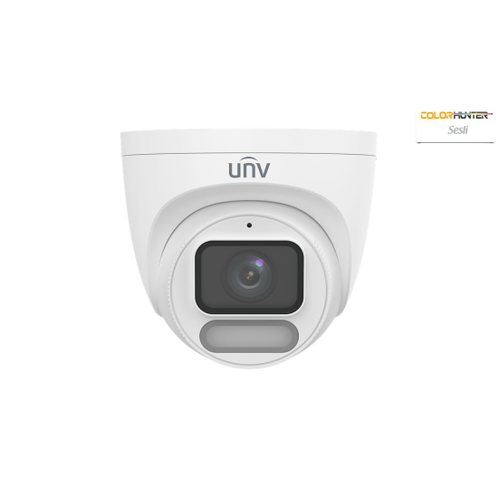 UNIVIEW IPC3622LE-ADF28K-WP-L 2 MP DAHILI SESLI COLORHUNTER IP DOME KAMERA H.265+