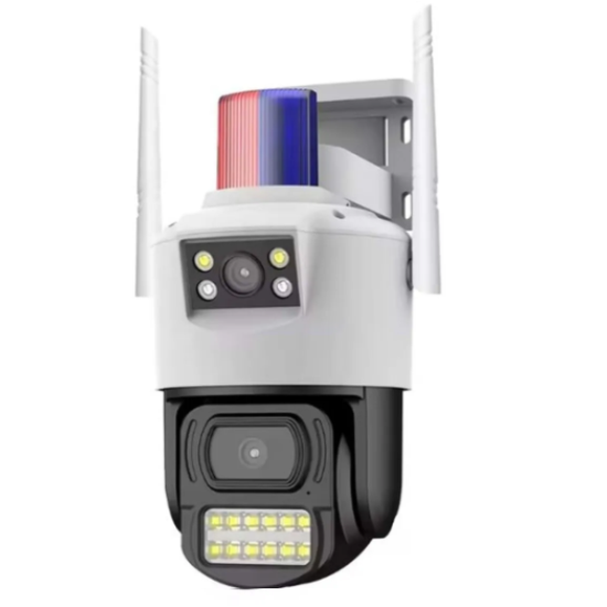 INOX-17IPC  3+3 MP ÇÖZÜNÜRLÜK 2 LENSLI DIS ORTAM SIRENLI IP KAMERA