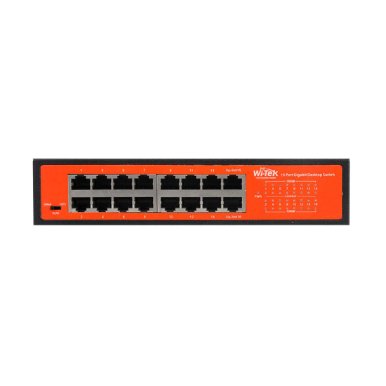 WI-TEK WI-SG116D 16 PORT 10/100/1000 GIGABIT RACKMOUNT SWITCH METAL KASA