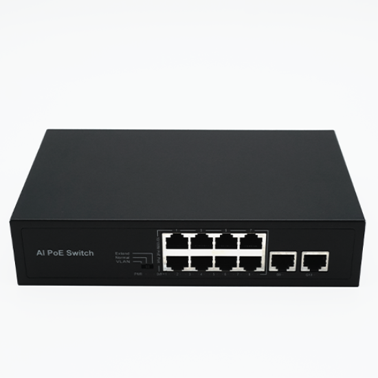 PS10M-82EE 8 PORT POE + 2 UPLINK GIGABIT SWITCH 120W POE ÇIKIS GÜCÜ
