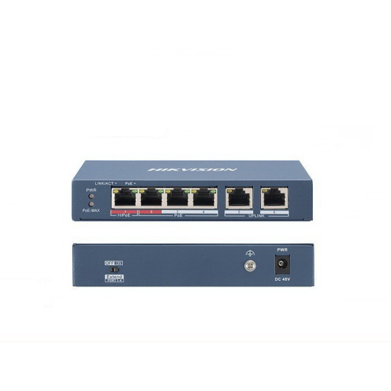 DS-3E0105P-E/M 4 ADET POE+1 ADET UPLINK ÇIKISI TOPLAM POE ÇIKIS GÜCÜ 35W