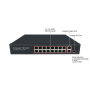 HBF-P16UP 16 PORT POE 10/100 2 PORT UPLINK 10/100/1000 1 PORT SFP SWITCH 250W